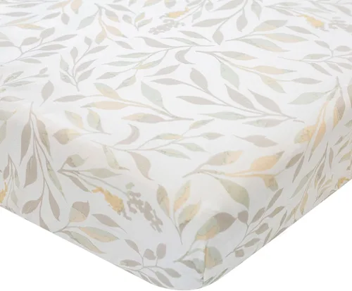 Miniatura 30 de Crane Baby Sábana bajera, sábana bajera ajustable de algodón suave para cunas y guarderías, cobre beige, 28 pulgadas de ancho x 52 pulgadas de alto