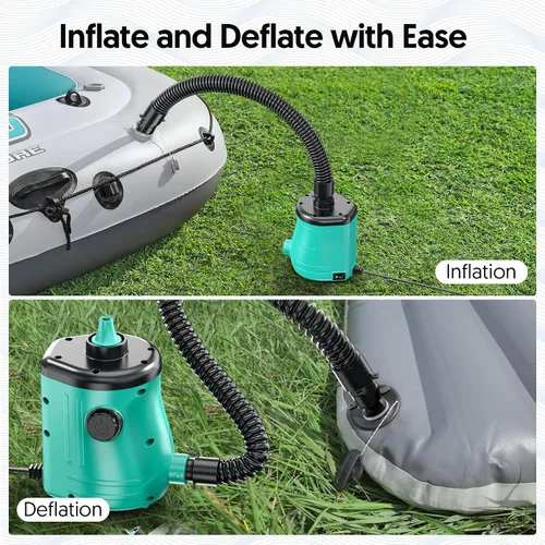 Miniatura 5 de MAACOULD - Bomba de aire eléctrica para inflables: bomba de colchón de aire para globos, flotadores de piscina, barco para inflador/deflador