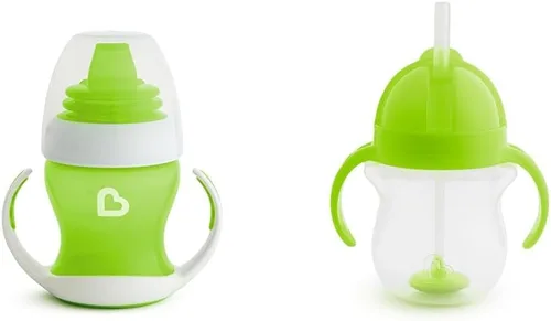 Miniatura 14 de Munchkin® Gentle™ Transition Sippy Trainer - Tazón de 4 onzas, paquete de 2, cuencos de succión azules y Stay Put™ para bebés y niños pequeños