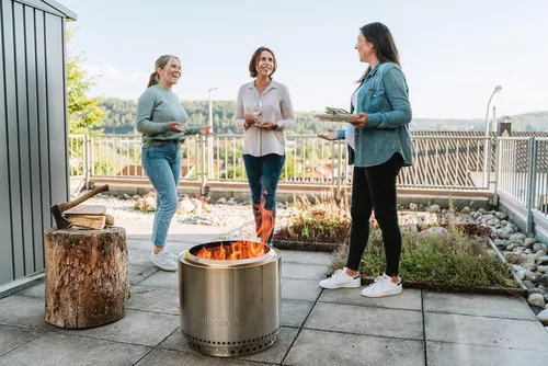 Miniatura 8 de Solo Stove Fogata exclusiva de Amazon, paquete de hoguera sin humo con soporte, tapa, refugio y cenicero, para 4 a 6 personas, pozo de leña de acero