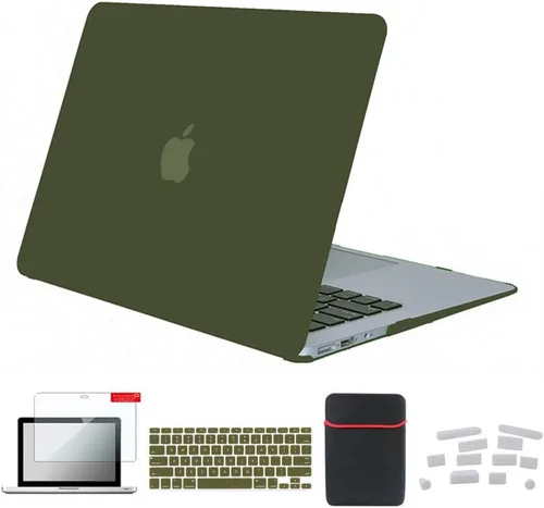 Miniatura 2 de Pack 5 en 1 de carcasa para MacBook Air, de Se7enline, de plástico duro, tacto suave, con protector de teclado de silicón, protector de pantalla