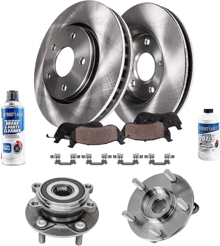 Miniatura 26 de Detroit Axle - Rotores de freno para Ford Mustang 2015 2016 2017 2018 2019 2020 2021 2022 2023 Rotores de freno de disco 2016 2017 2018 2019
