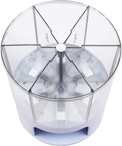 Miniatura 4 de Dispensador de cereales giratorio de 360°, salida de arroz con un solo clic, taza de tanque multigrano redonda visible, contenedor de arroz seco