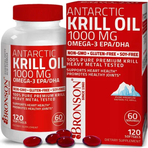 Miniatura 3 de Bronson Probiótico 50 mil millones de UFC + prebiótico con polifenoles de manzana y extracto de fruta de piña, aceite de krill antártico 1000 mg