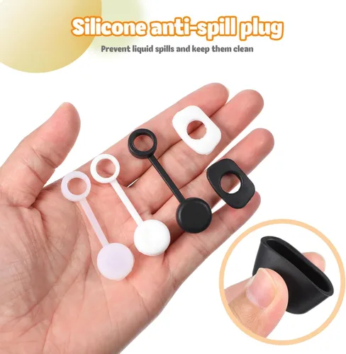 Miniatura 7 de MAGICLULU 6 juegos de tapones de silicona para popotes, tapones antidesbordamiento para vasos, ajuste seguro, accesorios versátiles para vasos