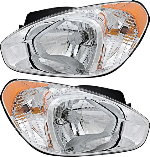 Para Hyundai Faros Acento Lámparas Set 2007 2008 2009 2010 2011 Halógeno Conductor y Pasajero Lado