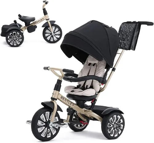 Miniatura 5 de Bentley Trike - Bicicleta todoterreno para niños pequeños 6 en 1, con licencia oficial y diseñada por Bentley Motors UK; el triciclo de bebé a niño