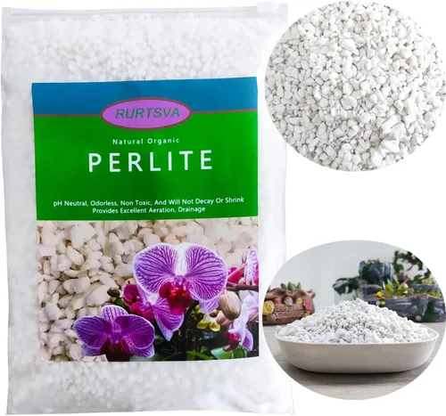 Perlita Natural Orgánica 2QT para Plantas Mezcla para Macetas Ensanchamiento de Suelo de Jardín Interior Exterior para Mejorar el Drenaje, Inicio de