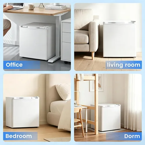 Miniatura 7 de Antarctic Star Mini refrigerador con congelador, clasificado 1.6 pies cúbicos, refrigerador vertical pequeño con estantes removibles, 7 termostato