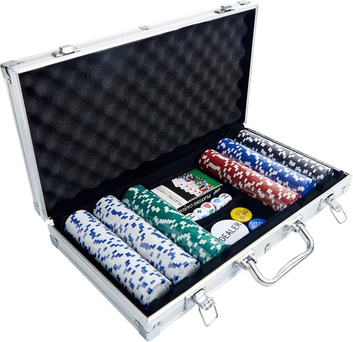 Miniatura 9 de 200291/DOM Texas Hold em Poker Case y 300 Chip Pro Champ Set, estándar, múltiple