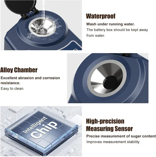 Miniatura 5 de Refractómetro digital Brix GOYOJO Medidor Brix Refractómetro de laboratorio con precisión de ±0.5 Brix/1℃, rango de 0-55% con ATC para jugos