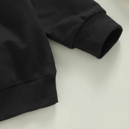 Miniatura 5 de Ropa de otoño para bebé recién nacido niño, manga larga, cuello redondo, estampado de letras, sudadera superior, pantalones largos, lindos conjuntos