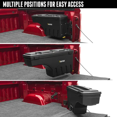 Miniatura 2 de RealTruck UnderCover SwingCase Caja de almacenamiento para caja de camioneta SC200D Compatible con Ford F-250/350 Super Duty 1999 - 2016 lado