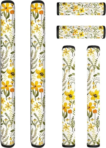 Miniatura 36 de Juego de 6 fundas para manijas de puerta con diseño de margaritas y flores americanas, 4 de julio, Día de la Independencia, fundas para manijas