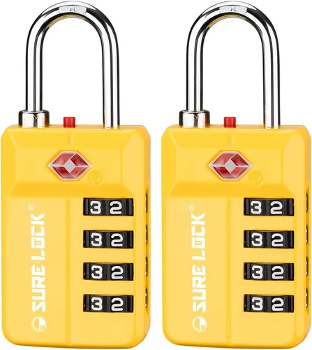 Candados para equipaje de viaje aprobados por la TSA, candados de combinación con alerta de apertura para taquillas de escuela, oficina y gimnasio,
