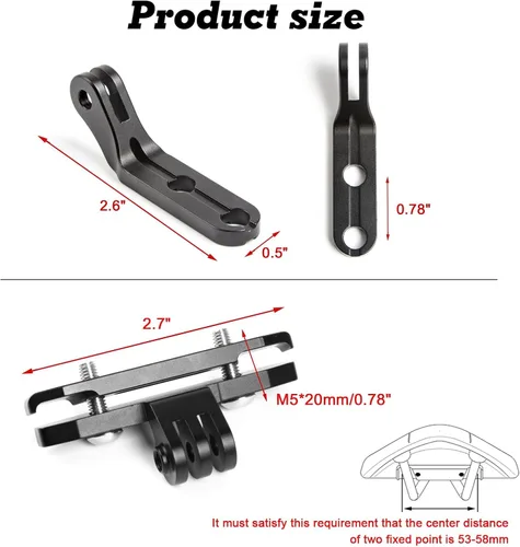 Miniatura 2 de Xotic Tech - Abrazadera para sillín de bicicleta compatible con Garmin Varia RCT715 Combo de montaje de luz trasera, ajuste universal, tipo B