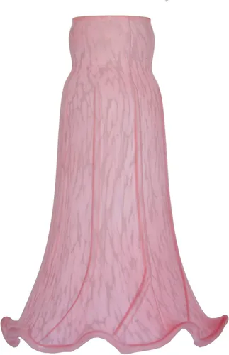 Pantalla de cristal soplado Lily Flower, tulipán estilo Tiffany reemplazo para lámparas de mesa y pie, diámetro interior de apertura de 1.06 Rosado