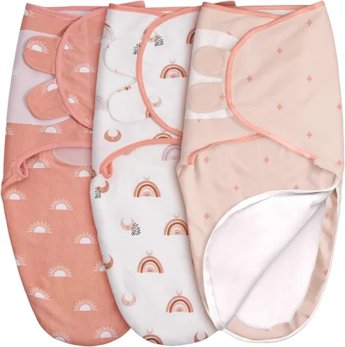 Miniatura 19 de GLLQUEN BABY Sacos de Dormir Envolventes Orgánicos para Recién Nacidos - Envolturas para Bebés de 0-3 Meses, Paquete de 3 Sacos Envolventes