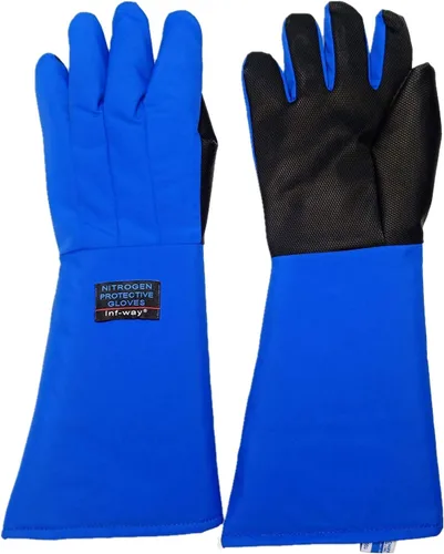 Miniatura 13 de Inf-way Guantes criogénicos de baja temperatura LN2 guantes protectores de nitrógeno líquido de almacenamiento en frío Guantes de seguridad