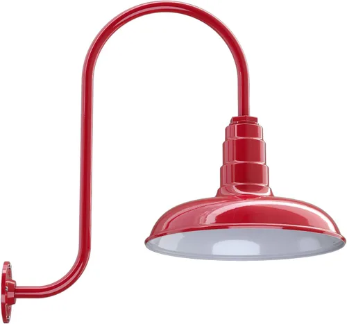 Miniatura 43 de Steel Lighting Co. Topanga - Luz de granero Montaje en pared al aire libre Domo de 14 pulgadas Cuello de cisne de 11 pulgadas Luz de garaje
