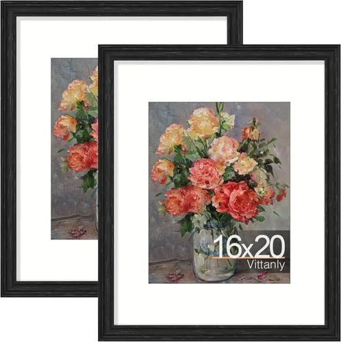 Miniatura 96 de Vittanly - Juego de 2 marcos de fotos de 8 x 10 pulgadas, marco de fotos vintage ornamentado para pared o mesa, muestra fotos de 5 x 7 pulgadas