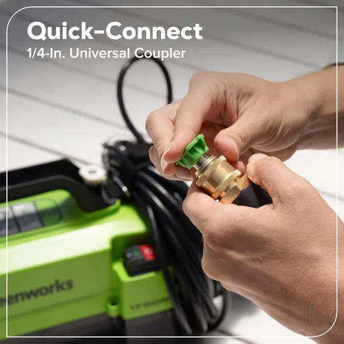 Miniatura 11 de Greenworks Lavadora a presión de 1700 PSI y 1.2 GPM, ultra compacta y ligera, ideal para limpiar patios, terrazas, aceras, muebles de exterior