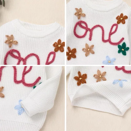 Miniatura 84 de Suéter de primer cumpleaños para bebés y niñas de un año de edad, sesión de fotos, otoño e invierno