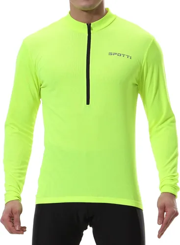 Miniatura 2 de Spotti Playera de mangas largas para ciclismo, para hombre. Remera para ciclismo, transpirable y de secado rápido.