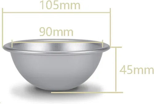 Miniatura 5 de Fydun Molde de aluminio para tartas de gasa, 4.1 x 1.8 in, plateado, cúpula, redonda, antiadherente, formal, decorativo
