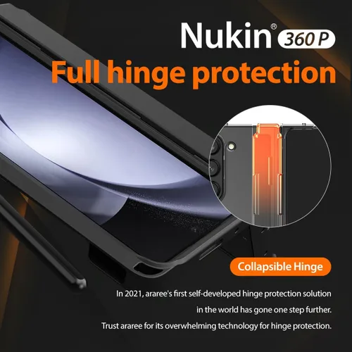 Miniatura 5 de araree Nukin 360 P - Funda para Samsung Galaxy Z Fold 5 con ranura para S Pen y protección de bisagra, cubierta protectora ligera de policarbonato