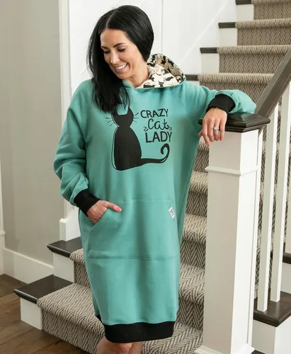 Miniatura 29 de Lazy One Sudadera con capucha de gran tamaño, ropa de dormir cómoda, vestido de suéter para mujer