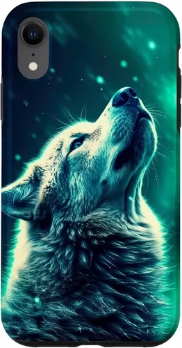 Miniatura 24 de Howling Wolf in Night Green Northern Lights Wolves Dog Lover Case for iPhone 16