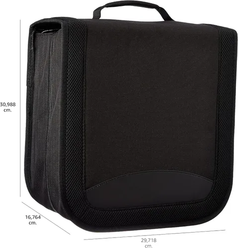 Miniatura 6 de Amazon Basics Carpeta de almacenamiento portátil de poliéster para CD/DVD, capacidad 400, color negro