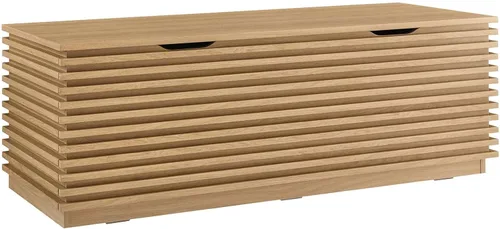 Miniatura 10 de Modway Render - Banco de almacenamiento de grano de madera de 47 pulgadas en nogal