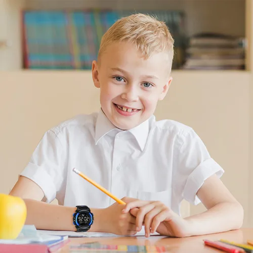 Miniatura 5 de Reloj para niños, reloj para niños de 3 a 15 años, reloj digital deportivo al aire libre, multifuncional, cronógrafo, LED, 50M impermeable, alarma