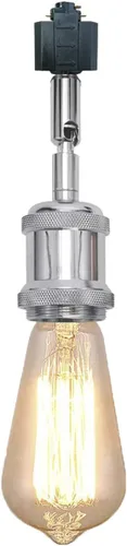 Miniatura 28 de Paquete de 1 unidad de diseño retro E26/E27 con base de título ajustable, ángulo de título rotado, sistema H, mini iluminación de cabeza de pista