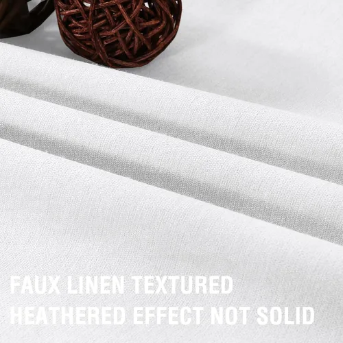 Miniatura 32 de H.VERSAILTEX - Cortinas 100% opacas con aislamiento térmico, texturizadas, de lino, con bloqueo de calor y luz completa, p/sala de estar y Roble
