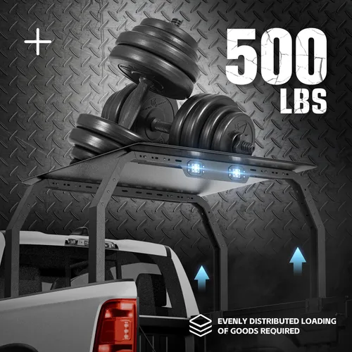 Miniatura 6 de Soporte de carga para camión compatible con Silverado Sierra 1500 y Ford F150/Ranger/Dodge Ram 1500/Toyota Tundra/Gladiator JT/GMC