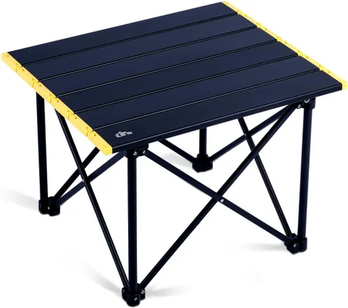 Miniatura 12 de iClimb Mesa plegable de camping compacta ultraligera con bolsa de transporte (plata - L)