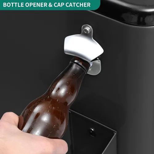 Miniatura 5 de YITAHOME Carro enfriador con ruedas de 80 cuartos de galón con abridor de botellas, enfriador portátil para patio con ruedas, carrito de bebidas