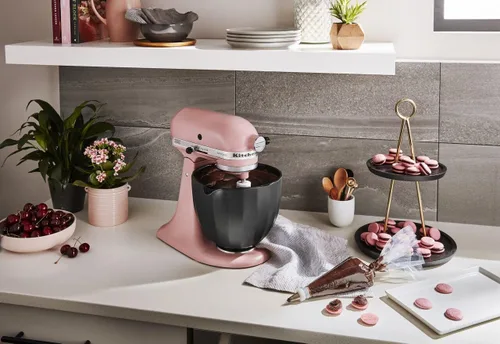 Miniatura 3 de KitchenAid Cuenco de cerámica de 5 cuartos para todos los mezcladores de soporte de cabeza inclinable de 4.5-5 cuartos KSM2CB5PBS, carcasa negra