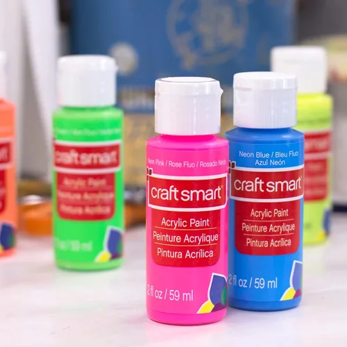 Miniatura 4 de Craft Smart - Juego de 6 pinturas acrílicas con brillo neón