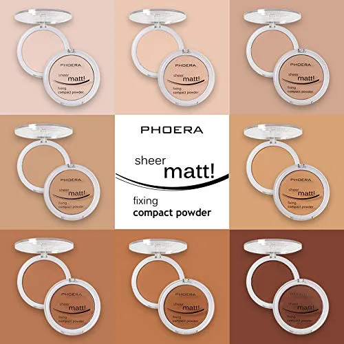 Miniatura 4 de PHOERA - Paquete de 2 polvos faciales mate, aceite de control para iluminar la piel, cubierta de color de piel, maquillaje, ajuste de rostro, base
