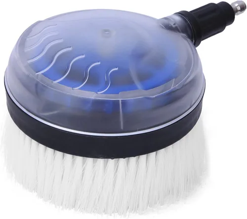Cepillo de lavado rotativo, cepillo para lavadora a presión, 360 grados en forma de ventilador para pistola de agua de alta presión, conector rápido