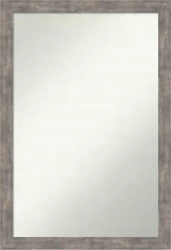 Miniatura 75 de Amanti Art Silver Bathroom Mirror for Over Sink, 24x49 Custom Made Marred Pewter Rectangle Vanity Mirror, Oversize Casual Wood Frame, Hangs Estaño
