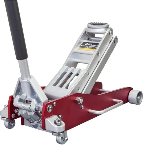Miniatura 9 de Big RED Gato de piso de 3 toneladas, gato hidráulico de aluminio y acero de bajo perfil con bomba de elevación rápida de doble pistón, gato de piso