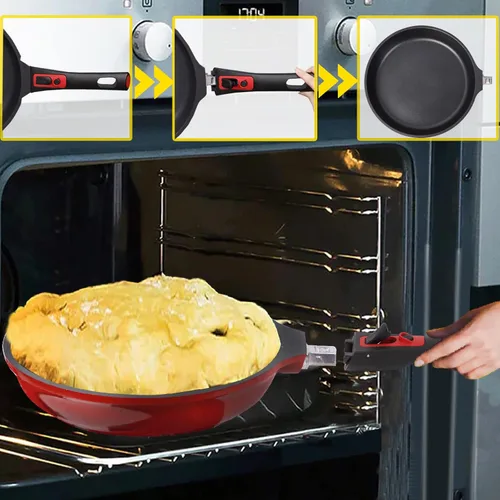 Miniatura 6 de DIIG Sartén antiadherente con tapa de silicona, sartén de chef apta para horno de 11.5 pulgadas para cocinar salteados de tortillas, utensilios