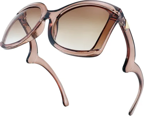 Miniatura 3 de FEISEDY gran tamaño cuadrado mariposa gafas de sol curvado brazo rizado marco mujeres moda sombras B4035