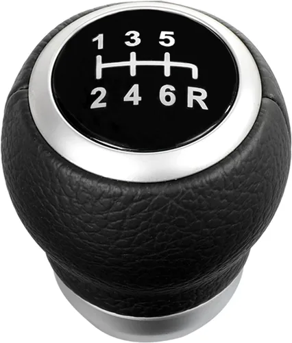 Pomo de Palanca de Cambios Manual: Pomo de Palanca de Cambios de Cuero PU de 6 Velocidades de Reemplazo para Subaru WRX/STI 2015-2022 Varilla de