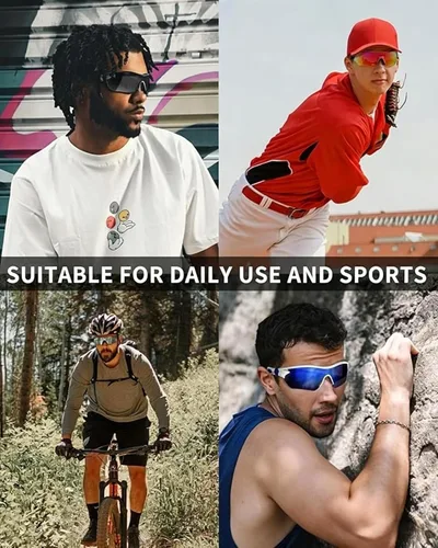 Miniatura 2 de Gafas de sol deportivas polarizadas para hombres y mujeres, jóvenes, béisbol, correr, pesca, tenis, golf, ciclismo, conducción, motor TAC UV400 TR90
